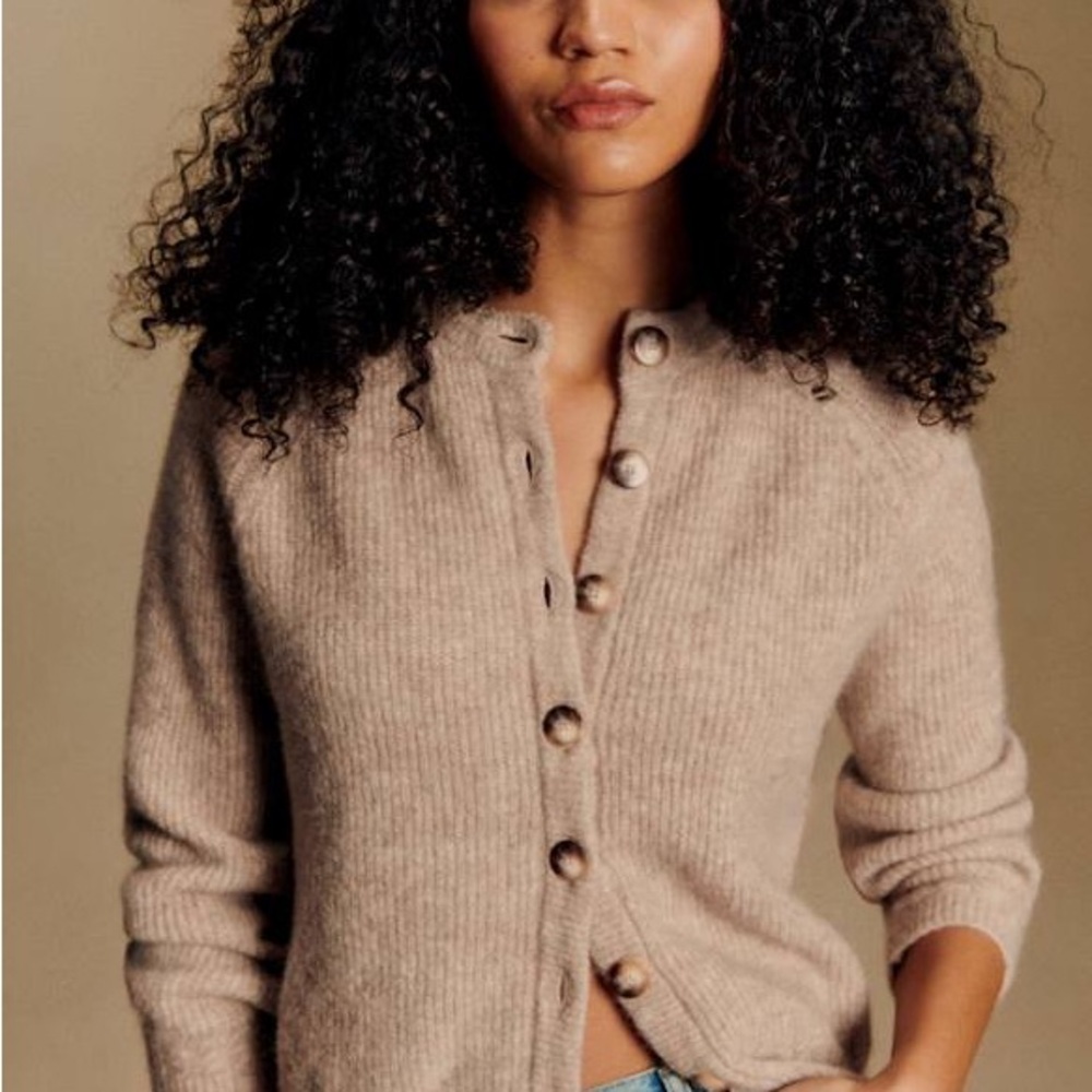 Sezane OTHELLO CARDIGAN light beige